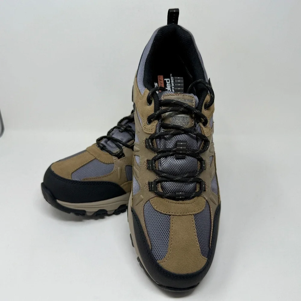 Skechers Waterproof Relaxed Fit Tan Selmen Enago Trail Shoes- Men's 13 Tan Black